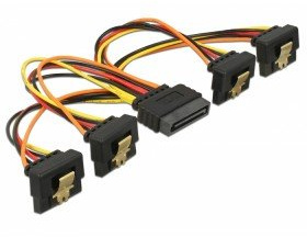 Delock Kabel SATA 15 Pin Strom Stecker mit Einrastfunktion SATA 15 Pin Strom