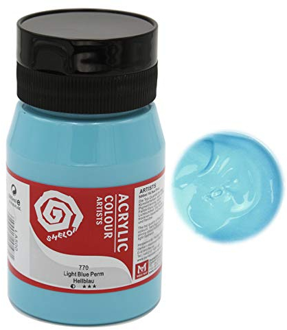 ARTIST Künstler- Acrylfarbe, hochpigmentierte Top-Qualität in 500 ml Vorratsgebinde 12 hellblau