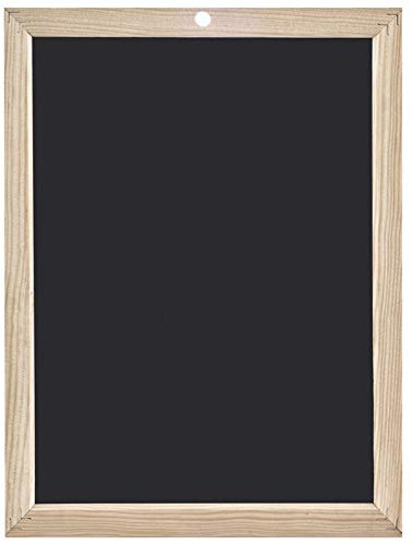 WONDAY - Schiefertafel aus Holz, 2 Seiten, einfarbig, (B) 260 x (H) 341 mm, schwarz