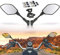 Universal Motorrad Rückspiegel Spiegel Set, ABS 8mm 10mm Motorradspiegel für H0NDA CBR500R / CB500 F/X, YAMA-HA YZF R125 / 125R, MT 125 360°Drehbarer 1 Paar