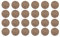 HERSIG - Pack 24 Salvamanteles Individuales | Manteles Individuales Redondos de Enea - 20 cm