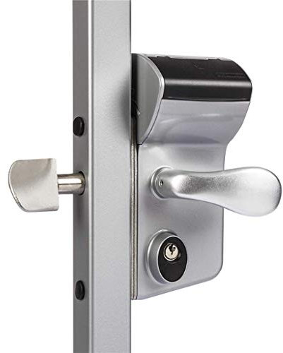 Locinox LEONARDO Serrure à code mécanique LMKQ pour portails de jardin et portails battants (largeur du cadre 40 mm, argenté)