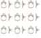 PandaHall 10 Sets Antike Silber-Legierung Ring-Knebelverschlüsse Verbinder tibetischer Stil Knebelverschluss TBar Verschlüsse für Halskette Armband Schmuckherstellung