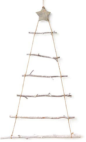 geneic Arbre de Noël artificiel en bois de style nordique pour enfants, décoration murale à suspendre pour la maison, le Nouvel An