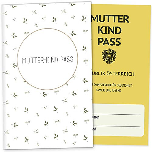 OLGS österreichische Mutter-Kind-Passhülle Little Friend - Schutzhülle, Geschenk für Schwangere, Design Zoe Blanko ohne Personalisierung