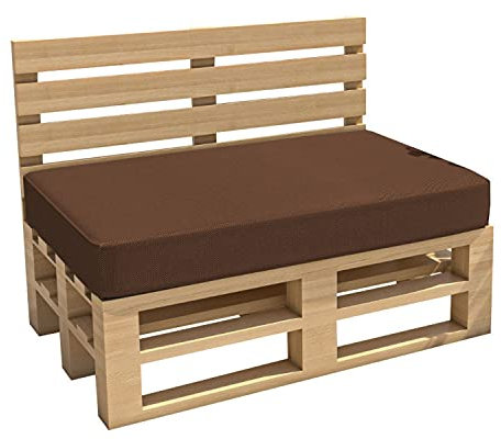 chilly pilley Palettenkissen Gartenkissen Wasserdicht Palettenauflage Palettenpolster Indoor Outdoor Waschbar Abnehmbar Sitzkissen Rückenkissen (Sitzkissen 120x80x15, Braun)