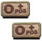 2 Stück Taktisch Typ O+ Pos positiv Blutgruppe Emblem Bestickter Aufnäher mit Verschluss Medizin Kreuzen Patch für Erste-Hilfe-Tasche, Trauma, Medizin, Sanitäter, Erste-Hilfe-Rettungsset