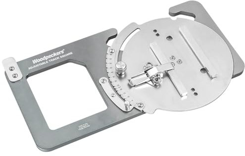 Woodpeckers Adjustable Track Saw Square, Up to 60° Angles, USA Made Guide Rail Square