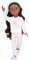 Glitter Girls Puppe Eniko – Bewegliche 36 cm Puppe mit Schlafanzug Puppenkleidung, Zubehör und braunen Langen Haaren zum Frisieren – Spielzeug ab 3 Jahren (6 Teile)