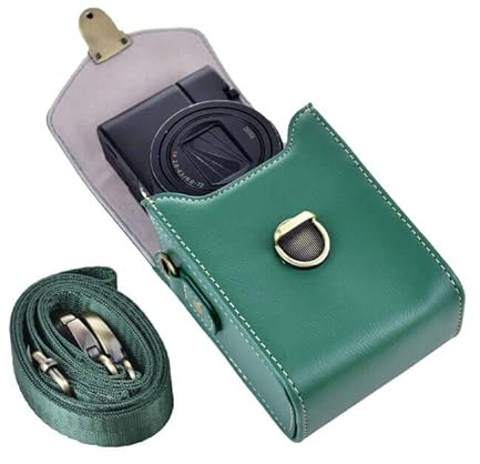 Rieibi Étui rétro en cuir pour appareil photo Sony RX100 & HX Series pour Ricoh GR III II/Canon G7X II/G7X II/SX720/SX730/SX740/G9X/G9X II, Vert, Trousse de beauté