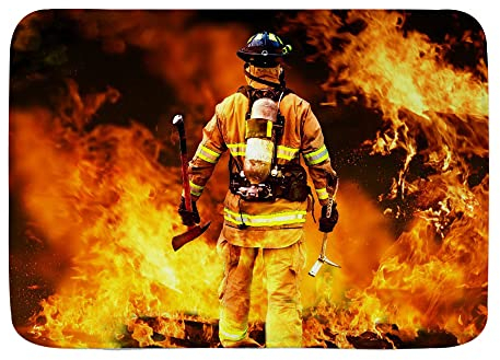711 Einstiegsteppich Personalisiert Schmutzfängerfußmatte Feuerwehr Feuerwehrmann Fußmatte Für Außenbereich Innenbereich Badezimmer 40X60Cm