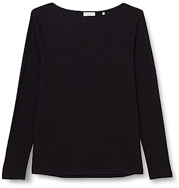 Marc O'Polo Damen Langarmshirt aus Bio-Baumwolle Unterziehshirt, Schwarz (Black), XXL