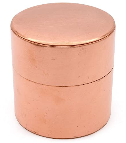 SyuRo Cylindrical Tea Caddy & Coffee Can Small - Copper - zen minded
