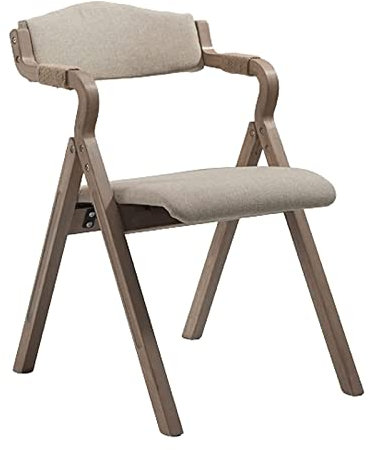 OLOTU gemütlich klappstühle Lässiger Klappstuhl aus Leinen, Massivholz-Rückenlehne, einziehbarer Retro-Sitz, Abnehmbarer Klappstuhl, geeignet für Verschiedene Szenen praktisch