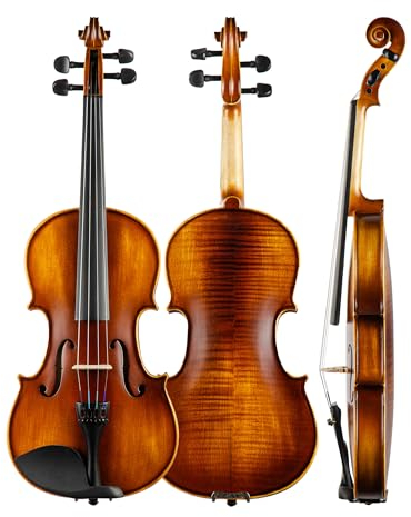 Christina V02 4/4 Violinen-Set in voller Größe für erwachsene Anfänger, mit Koffer, Bogen, Stimmgerät, Anleitung, Kolophonium, Schulterstütze, extra Saiten und Reinigungstuch