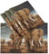 Tischsets Abwaschbar 4er Set Afrika Tierwelt Elefant, Platzsets Hitzebeständig Tischmatten für küche Speisetisch Hotel, Platz-Matten 45,7 x 30,5 cm