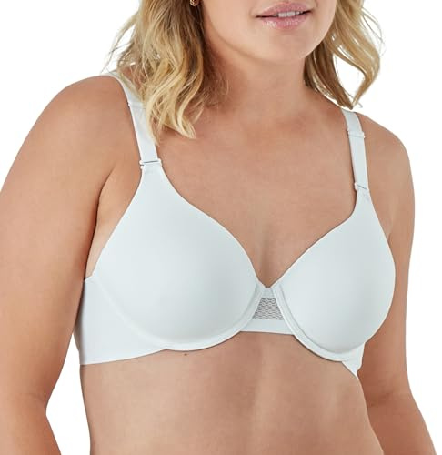 Bali Women's T-Shirt Bra, Ultimate Smoothing Underwire Bra, Lightweight Convertible Bra White