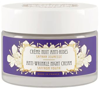 Panier des Sens – Anti-Aging Nachtcreme – Hyaluronsäure + Safran-Extrakt – Anti-Falten- und Lifting-Creme – Pflegecreme Frauen – Feuchtigkeitspflege Gesicht – 95% Natürlich – 50 ml
