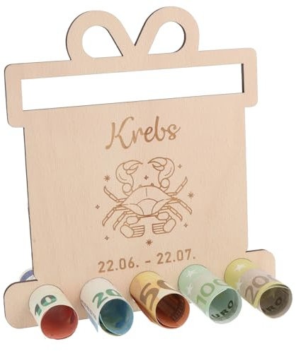 Spruchreif | Originelle Geldgeschenke | Geldgeschenk Krebs | Geschenke aus Holz | Geburtstagsgeschenk Krebs