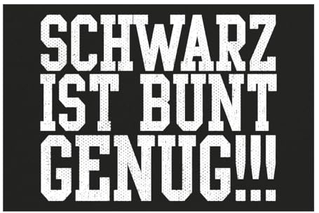 Spaß Kostet Badematte Duschmatte mit Sprüchen Schwarz ist bunt genug