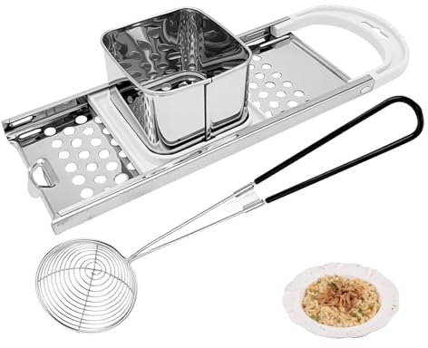 GmeDhc Rabot à Spätzle en Acier Inoxydable, Râpe à Spaetzle pour Diamètre de Pot Jusquà 24 cm, Râpe à Fromage, Outils de Cuisine, Accessoires de Cuisine