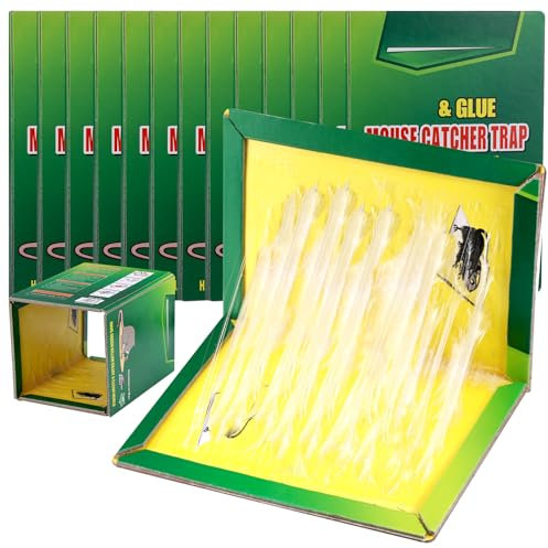 14Pcs Trampa Pegamento Ratones, Profesional Trampas para Ratones Ecológicas, Trampa Adhesiva para Ratas, Potentes Trampas para Ratas Grandes Adhesivas, Trampas Ratas Apto para Cucarachas Y Arañas