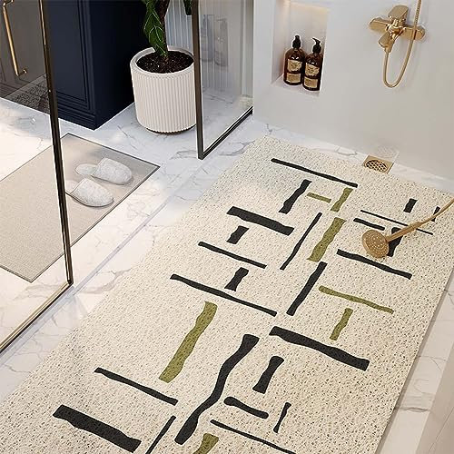 AYVADA Alfombrilla de Ducha de Lufa, Antideslizante, Antimoho, PVC, Grande para Plato de Ducha, Hueca para Suelo de Baño