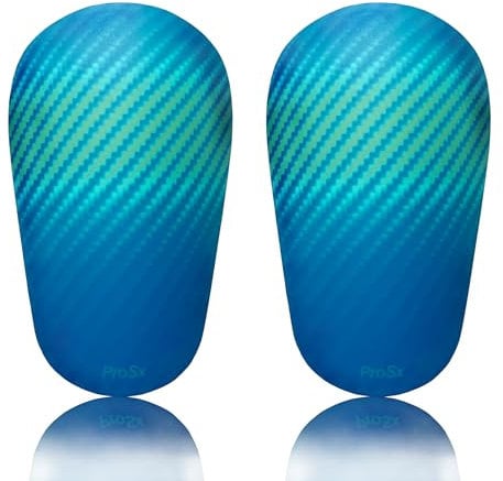 ProSx - Ultraleichte Schienbeinschoner I Carbonoptik I (Blau)