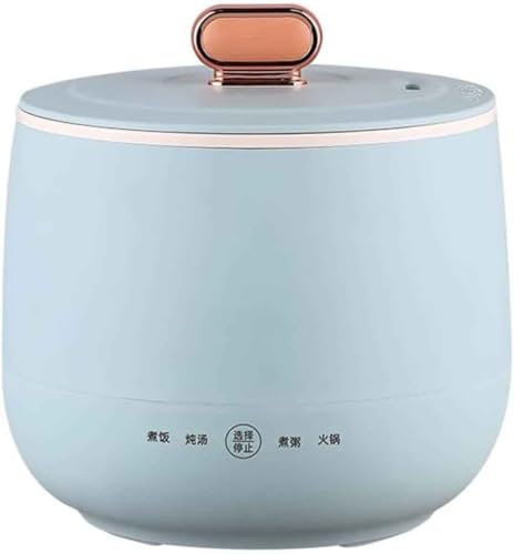 WCQSYY Petit Cuiseur À Riz, Mini Cuiseur À Riz Électrique De 1,8 L avec Casserole Antiadhésive pour 1 À 2 Personnes, 4 Fonctions Multicuiseur pour Préparer du Riz, De La Soupe,Bleu