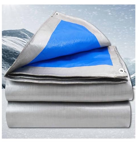 Lona impermeable azul resistente para techo, muebles, suelos, coches, barcos, 5 x 6 m