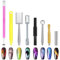 LOPHE Cat Eye Magnet Nagel, 8 Stück Nägel Multi Funktions Cat Eye Nagellack Magnet, Katzenaugen Magnetstifte mit Silikon Schutzhülle, Set Nail Art Werkzeug für 3D Cat Eye Gel Nagellack
