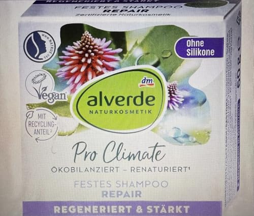 alverde NATURKOSMETIK Festes Shampoo Repair, 60 g