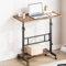 Dripex Height Adjustable Standing Desk, Tiltable Top, Mobile Stand Up Desk with Wheels, 80x40cm Small Rolling Table for Office, Walking Pad, Treadmill