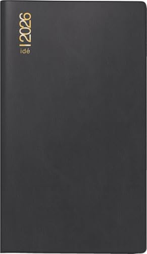 rido/idé Taschenkalender Mod. TM 12 2026 | A6, Kunststoff, schwarz