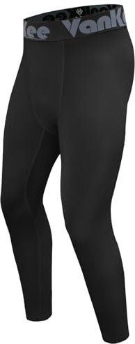 VanKee Uomo Pantaloni a Compressione Atletici Stretti Leggings Running Quick Dry Bottoms Sport Base Layer Pants per Ciclismo Basket Yoga Palestra