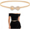 CIATBYYJ Goldgürtel Strass Taillengürtel Damen,Verstellbarer Glitzer Gürtel,Stretchgürtel Kettengürtel Gold,Kleid Cinch Gürtel Dünne Stretchgürtel Damen