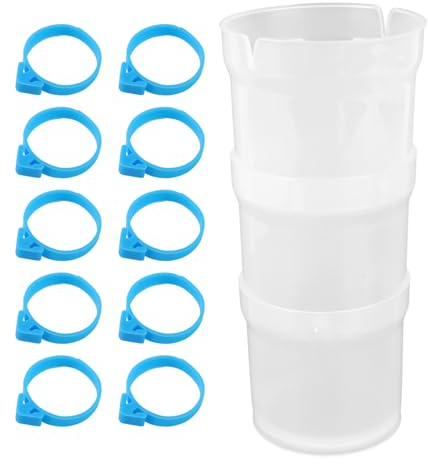 Piping Bag Holder for Filling, Pastry Bags Holder Stand with 10 Sealing Ring Silicone Cake Decorating Accessory Stand Baking Tool Organizer Supplies for Cake Decorating Gadgets Icing Frosting Filling