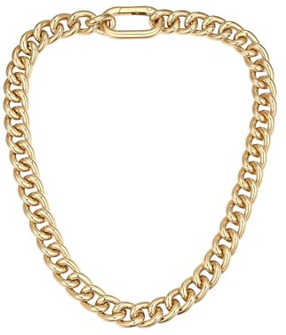 ChainsPro Halskette für Damen, Dicke 14K Gold Kubanische Kette & Panzerkette, Goldkette Geschenk für Frauen， 13/16/23MM breit, 41/46/51/56cm