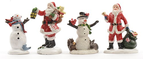 Weihnachtsdeko Deko Tischdeko Nikolaus Schneemann Miniatur 2 Ausführungen Set-Preis