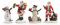 Weihnachtsdeko Deko Tischdeko Nikolaus Schneemann Miniatur 2 Ausführungen Set-Preis
