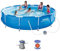 Bestway Steel Pro - Piscina con Bomba Filtro y Cartucho, 6473 litros, Blanco, 366 x 366 x 76 cm