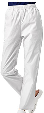 BSTT Damen OP-Hosen weiße Medizin Arbeitshosen Gummibund Neue Verbesserung dünnes, XXL, Dünnes Material