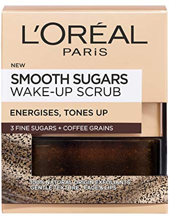 L'Oreal Paris Smooth Sugar Wake-Up Kaffee Gesicht und Lippen, 50 ml