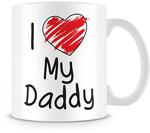 MUGGZ I Love My Daddy Personalised Mug - Add Photo - Customised Cup Gift – Custom Funny Coffee Mug – Unique Gift for Friends & Family