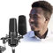 BOYA Großmembran-Studiomikrofon Vlogging, Nieren-Kondensatormikrofon mit stabilem Gehäuse für Gesangsaufnahmen, Singer Podcaster Home Audio YouTube Video (M1000)