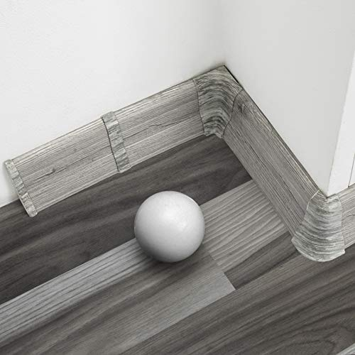 [DQ-PP] 10 Meter Sockelleisten 62mm PVC Eiche Calisto Laminatleisten Fussleisten aus Kunststoff PVC Laminat Dekore