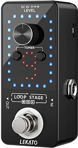 LEKATO Guitar Looper Effect Pedal Looper 9 Loop Pedal Tuner Function with USB Cable for Electric Guitar Bass Guitar Loop Machine