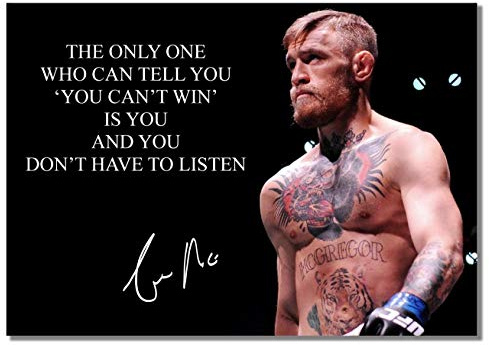 Conor The Only One A3 ungerahmt McGregor Mixed Martial Artist Boxer Sport Zitat Poster Motivation Inspiration Foto Bild