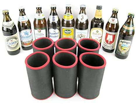 (6er Set Bayrische Biere, Bayrische Biere) Getränkekühler - Bierkühler - Flaschenkühler für alle genormten 0,5L Bierflaschen - Qualitätskühler Modell 2023 (6er Set Bayrische Biere, Bayrische Biere)