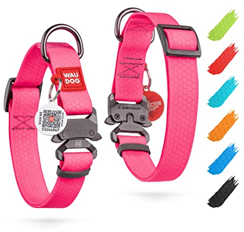 WAUDOG Halsband Hund Wasserfest Verstellbares Hundehalsband Große Hunde - Hundehalsband Mittelgroße Hunde Hundehalsband Kleine Hunde Halsbänder & Welpen Halsband